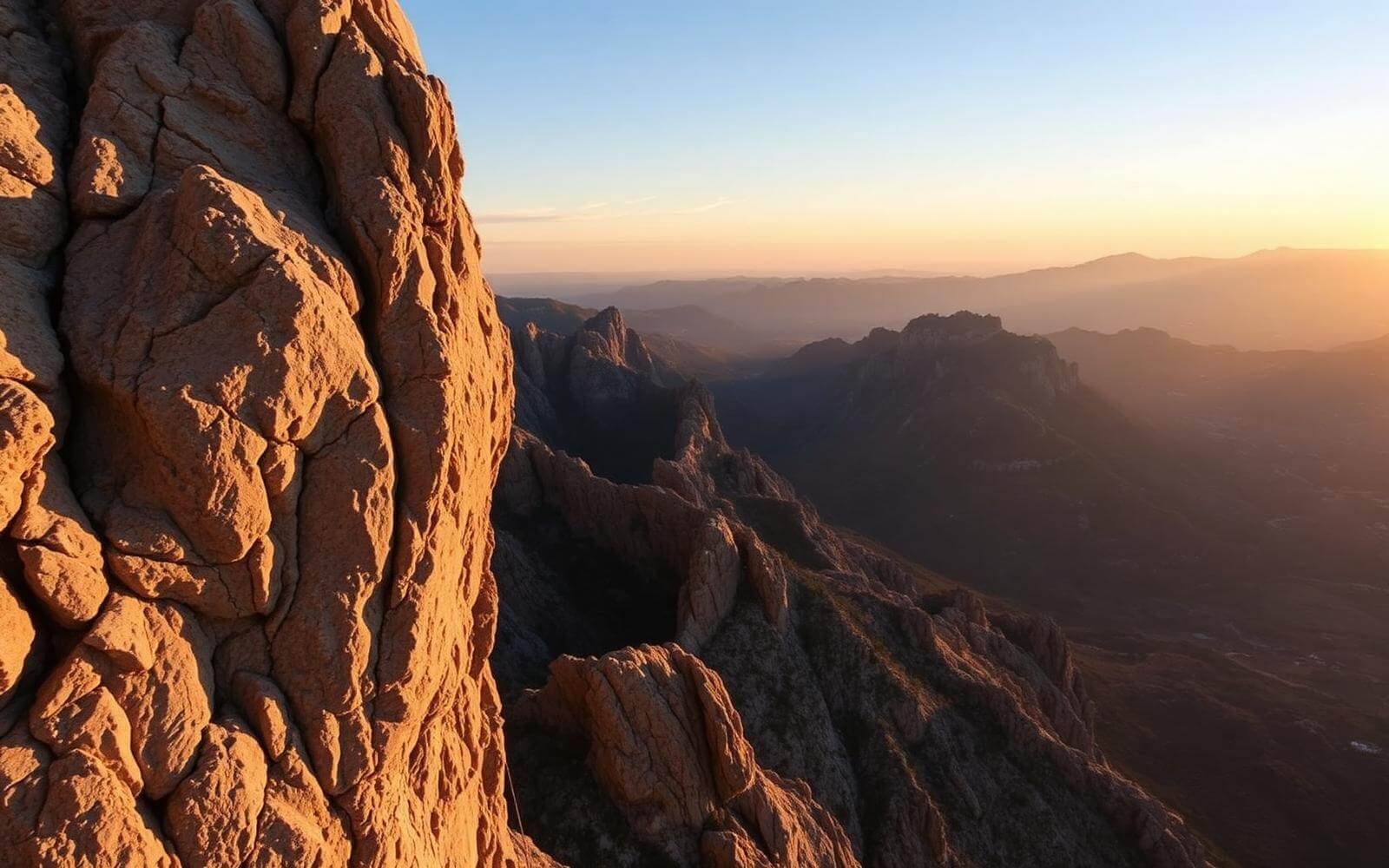 Grimpeur sur une falaise calcaire de la Costa Blanca près de Tàrbena
